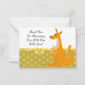 Correspondance Cute Kangaroo Et Son Bébé Carte de remerciements (Devant)