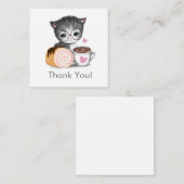 Correspondance Cute Kitten Cat Café Merci Carte de note (Devant / Derrière)