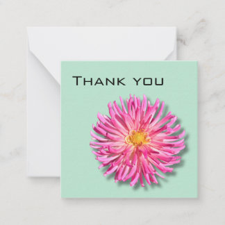 Correspondance Dahlia Carte de remerciements