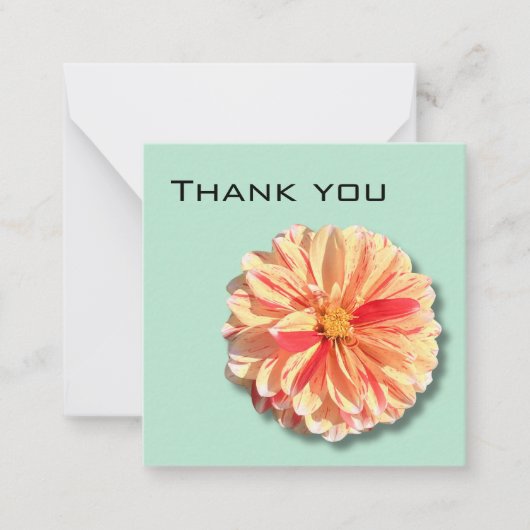 Correspondance Dahlia Carte de remerciements (Devant)