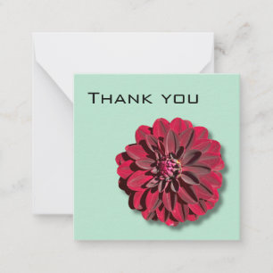 Correspondance Dahlia Carte de remerciements