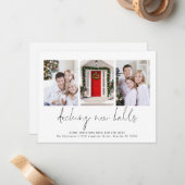 Correspondance Deck New Halls 3 Photos Carte de Noël déplacée (Devant/Arrière en situation)