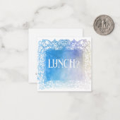 Correspondance *~* DÉJEUNER ? Carte de note plate AP62 Relation (Devant/Arrière en situation)