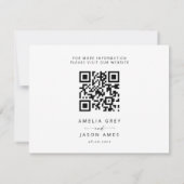 Correspondance Design élégant Script Mariage Détails Carte de not (Dos)