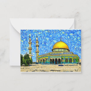 Correspondance Dôme du Rocher, Al-Aqsa et carte de l'Aïd Moubarak