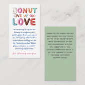 Correspondance DONUT Abandon Amour Changement de date Plans Carte (Devant / Derrière)