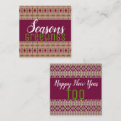 Correspondance Douce carte de vœux de Noël mini format (Devant / Derrière)