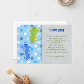 Correspondance Dragon Carte de remerciements Note Twins Boy (Devant/Arrière en situation)