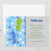 Correspondance Dragon Carte de remerciements Note Twins Boy (Devant / Derrière)