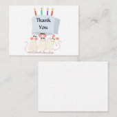 Correspondance Drôle Carte de remerciements de souris (Devant / Derrière)
