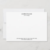 Correspondance Élégant cadre de palme noir avec Carte pour notes (Dos)