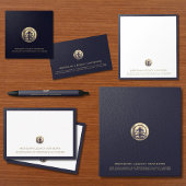 Correspondance Elégant logo or carte de note d'affaires