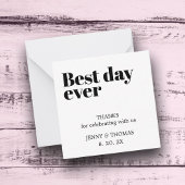 Correspondance Elégant Mariage propre Merci Carte de note