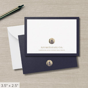 Correspondance Élégante carte de logo or professionnel