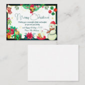 Correspondance élégante carte de noël d'hiver simple rustique (Devant / Derrière)