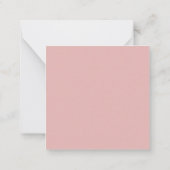 Correspondance Elégante carte de nom monogramme rose rousse (Dos)