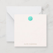 Correspondance Elégante carte de note pour sable turquoise (Devant)