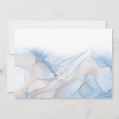 Correspondance Elégante carte de papier à lettres Blue Gold (Dos)