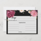 Correspondance Elégante carte de recette Mariage de Bourgogne et  (Devant)