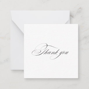 Correspondance Élégante carte de remerciement personnalisée pour