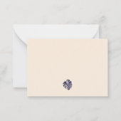 Correspondance Elégante feuille Monstera carte de note d'entrepri (Dos)