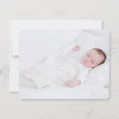 Correspondance Eléphant rose fille bébé Carte de remerciements pe (Dos)