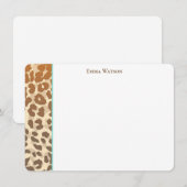 Correspondance Empreinte de léopard de la carte à note plate (Devant / Derrière)