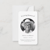 Correspondance en mémoire d'amour moderne simple carte de prière (Devant)