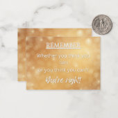 Correspondance Encouragement carte de réflexion (Devant/Arrière en situation)