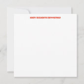 Correspondance Envoi d'une carte de note d'amour dans Butterscotc (Dos)