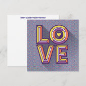 Correspondance Envoi d'une carte de note d'amour dans la fenêtre (Devant / Derrière)