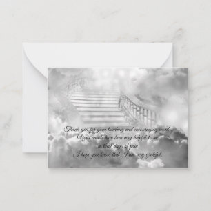 Correspondance escalier vers le ciel carte de remerciements
