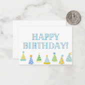 Correspondance Étiquette de carte d'anniversaire pour garçons (Devant/Arrière en situation)