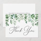 Correspondance Eucalyptus et verdure Merci Carte de note (Devant / Derrière)