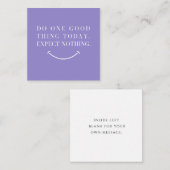 Correspondance Faites Une Bonne Chose Aujourd'Hui Carte De Devis (Devant / Derrière)