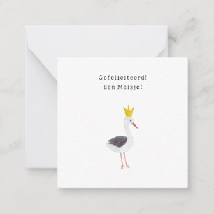 Correspondance Félicitations Fille Nouveau-Née Carte de Naissance