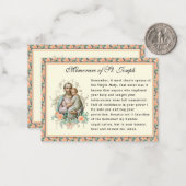 Correspondance Fête de la carte de prière commémorative catholiqu (Devant/Arrière en situation)