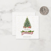 Correspondance Fête d'entreprise | Joyeuse carte de note de Noël (Devant/Arrière en situation)