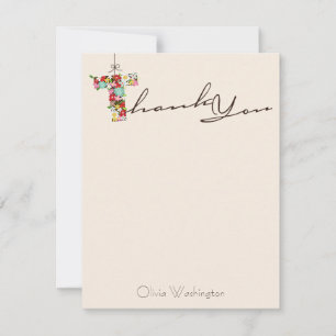 Correspondance Fête des mariées Fleurs de ressort Carte de remerc