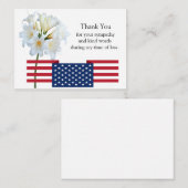 Correspondance Fleur Lily Sur Le Carte de remerciements Drapeau (Devant / Derrière)