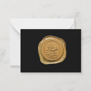 Correspondance Fleur or cire Carte de remerciements Sympathie