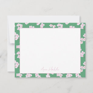 Correspondance Fleurs de cerisier sur la carte à billets personna