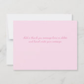 Correspondance Fleurs d'éléphant rose vert Carte de remerciements (Dos)