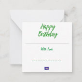 Correspondance Fleurs orange Carte de voeux Anniversaire Note (Dos)