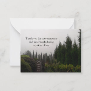 Correspondance Fog Sur La Carte de remerciements Colline