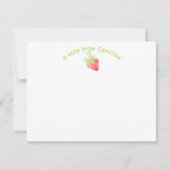 Correspondance Fraises et points Carte de note fille mignonne (Devant)