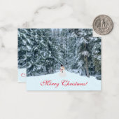 Correspondance Frosty dans la carte de Noël de la forêt (Devant/Arrière en situation)