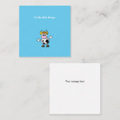 Correspondance Funny Little Cow Mini Merci Carte de Note (Devant / Derrière)