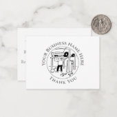 Correspondance Garage Mécanique Merci Carte de note (Devant/Arrière en situation)