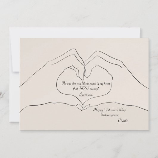 Correspondance Gesture de coeur main Carte Saint Valentin (Devant)